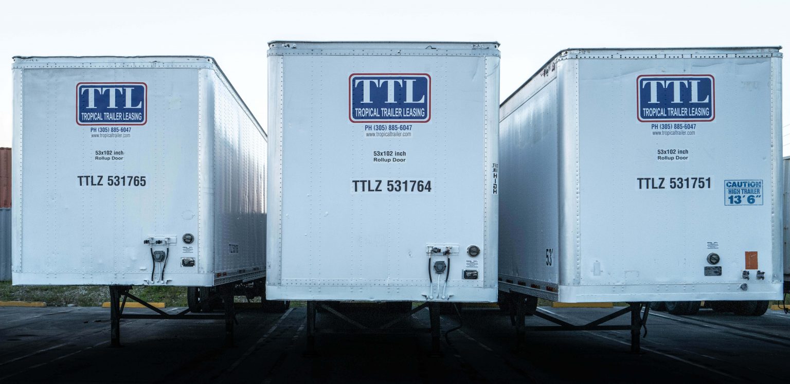 Tropical Trailer Leasing 52 Foot storage trailers